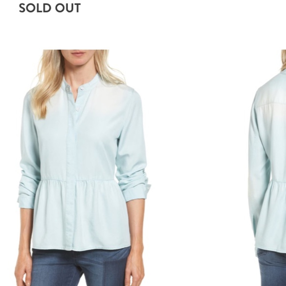 🍊 Chambray peplum shirt / Nordstrom